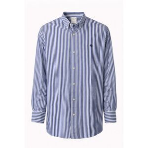 Brooks Brothers Striped Button Down Shirt XXL Blue White Oxford Dress Shirt